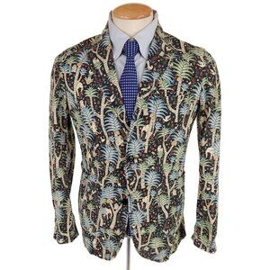 Beams All-over Jungle Print Lightweight Blazer Jacket Size S Mens NWT